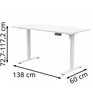 Produktbild für Schreibtisch Möbelpartner Torge 702075, weiß / weiß