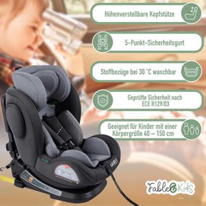 Produktbild für Kindersitz FableKids Noble R129, mit ISOFIX