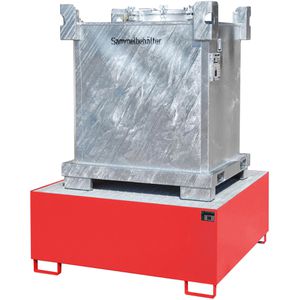 Produktbild für Auffangwanne BAUER AW 1000, rot, aus Stahl