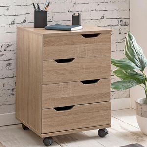 Produktbild für Rollcontainer Wohnling WL5.931, aus Holz, sonoma eiche