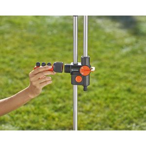 Produktbild für Gartendusche Gardena Duo, 959-20, Kaltwasserdusche, silber