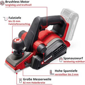 Produktbild für Hobel Einhell-Professional TP-PL 18/3 Li BL - Solo, Falzhobel