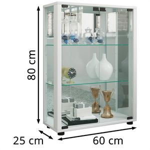 Produktbild für Glasvitrine VCM Sintalo, mit Spiegelrückwand, stehend