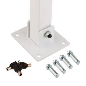 Produktbild für Absperrpfosten Relaxdays 100496841481, rot/weiß, aus Metall