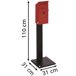 Produktbild für Aschenbecher VAR WH41, 12088, für Outdoor, mit Dach