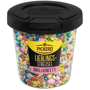 Zuckerstreusel PICKERD Lieblingsstreusel Knallkonfetti, Becher