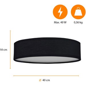 Produktbild für Deckenleuchte Smartwares 10.004.69, schwarz, E14-Fassung