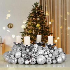 Produktbild für Weihnachtskugeln Deuba 103314, silber