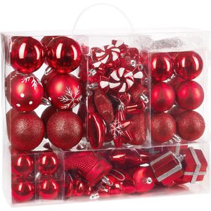 Produktbild für Weihnachtskugeln BRUBAKER 807705, rot