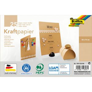 Kraftpapier Folia 691/25/98, braun, 50 x 70 cm