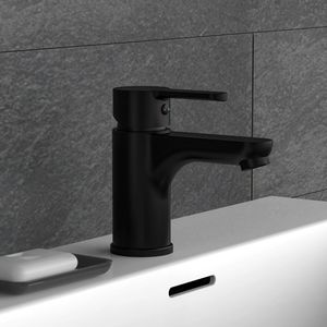 Produktbild für Waschtischarmatur Schütte Denver, schwarz matt