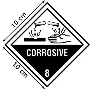 Produktbild für Gefahrgutaufkleber Boxlab Gefahrzettel, Klasse 8
