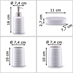 Produktbild für Badaccessoires-Set Zeller 18266, 4-teilig