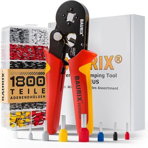 Crimpzange BAURIX Perseus, mit Aderendhülsen