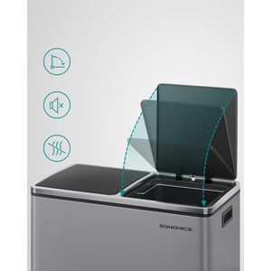 Produktbild für Mülleimer Songmics LTB060G01, schiefergrau