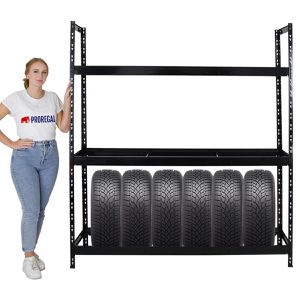 Produktbild für Reifenregal PROREGAL TIGER XL, schwarz, für 21 Reifen