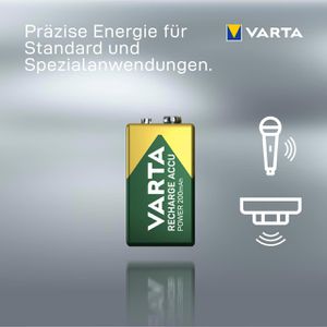 Produktbild für Akku Varta Recharge Power 56722, 9V, 200 mAh