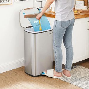 Produktbild für Mülleimer Songmics LTB050E01, silber
