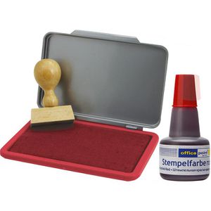 Produktbild für Stempelfarbe Office-Point wasserbasiert, rot