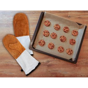 Produktbild für Ofenhandschuh APS Backhandschuhe 88090, braun / grau