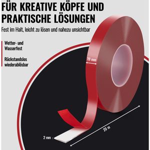 Produktbild für Doppelseitiges-Klebeband Poppstar 1010972