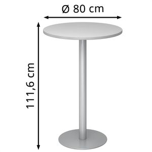 Produktbild für Stehtisch Hammerbacher STH08, lichtgrau