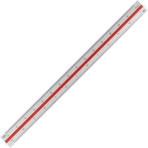 Produktbild für Dreikantmaßstab Rumold 195/DIN/30 Aluminium, 30cm