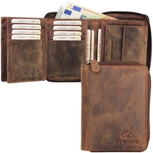Produktbild für Portemonnaie Almadih P2H-RV, braun, aus Echt Leder
