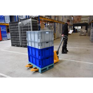 Produktbild für Eurobox Alpha-Paletten Silverline, grau, 90 Liter