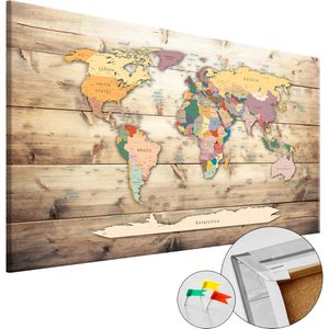 Weltkarte Artgeist The World at Your Fingertips mit Holzrahmen
