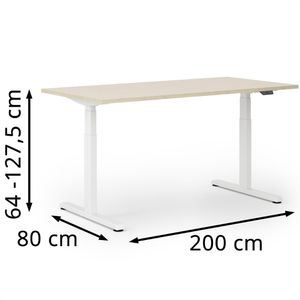 Produktbild für Schreibtisch Actiforce Pro 1050 lite, eiche / weiß