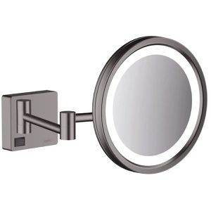 Kosmetikspiegel hansgrohe AddStoris, Beleuchtung, dunkelgrau