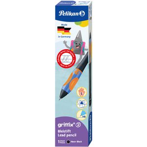 Produktbild für Druckbleistift Pelikan griffix, Neon Black, schwarz Kunststoff