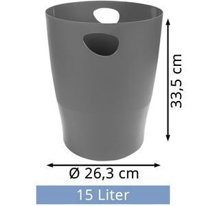 Produktbild für Papierkorb Exacompta 45307D, ECOBIN Office, mausgrau