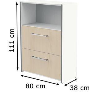 Produktbild für Kombischrank Kerkmann Move, ahorn / weiß