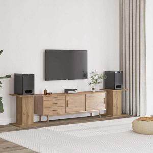 Produktbild für Lautsprecherständer vidaXL Artisan-Eiche, aus Holz, 2 Stück