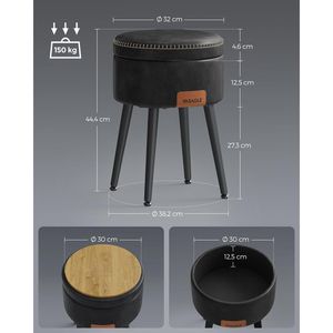 Produktbild für Sitzhocker Vasagle EKHO, LOM005B01, mit Stauraum, bis 150 kg