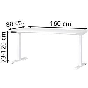 Produktbild für Schreibtisch Germania Mailand, 7908-84, weiß / weiß