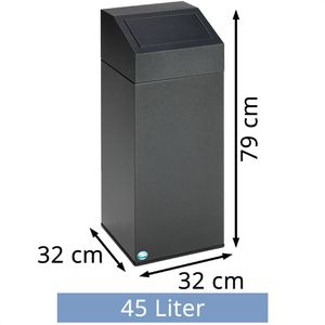 Produktbild für Mülleimer VAR 12384, antik-silber
