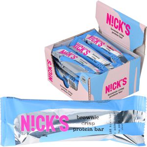 NICKS Proteinriegel low carb, Brownie Crisp, je 50g, 12 Riegel