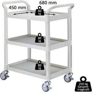 Produktbild für Tischwagen Matador HX-808A-3, aus Kunststoff