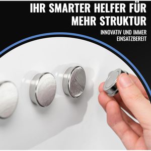 Produktbild für Magnete Poppstar 1011149, silber, Neodym Magnet