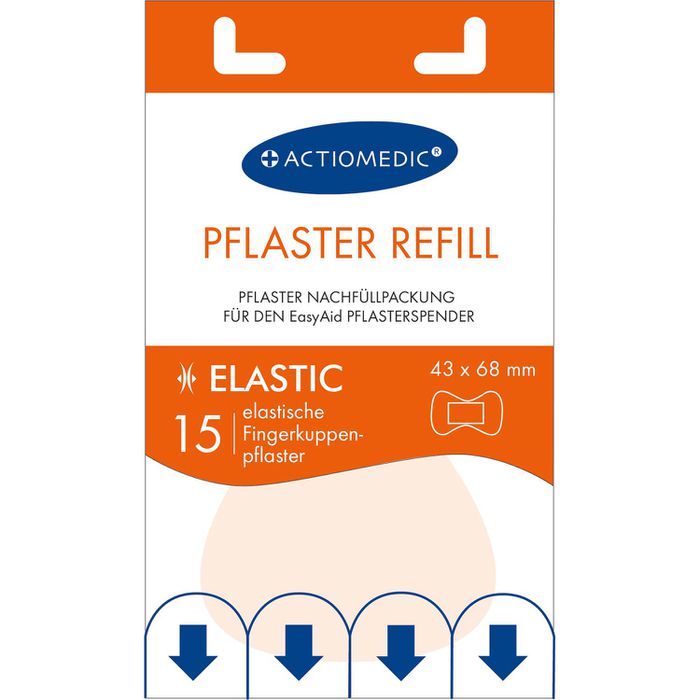 Actiomedic Pflaster EasyAid Fingerkuppe Refill, 15 Strips, elastisch, 6,8 x  4,3cm – Böttcher AG
