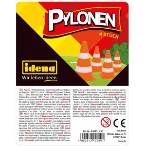 Produktbild für Lernspielzeug Idena 40085, Pylonen orange / weiß
