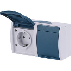 Steckdose Busch-Jaeger Ocean, 20/2 EBW-53, IP44, Aufputz