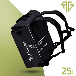Produktbild für Gepäckträgertasche Radgeist RG-BP-BL-01, schwarz, 25 Liter