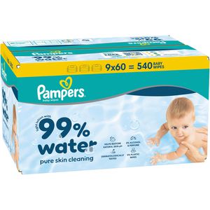 Produktbild für Feuchttücher Pampers 99% Water, 540 Tücher