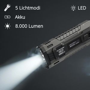 Produktbild für Taschenlampe Nitecore EDC 37, LED, aufladbar