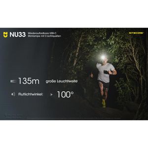 Produktbild für Stirnlampe Nitecore NU33 LED, wiederaufladbar