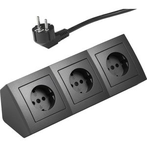 Tischsteckdose McPower Flair, mit 2 m Schuko Kabel